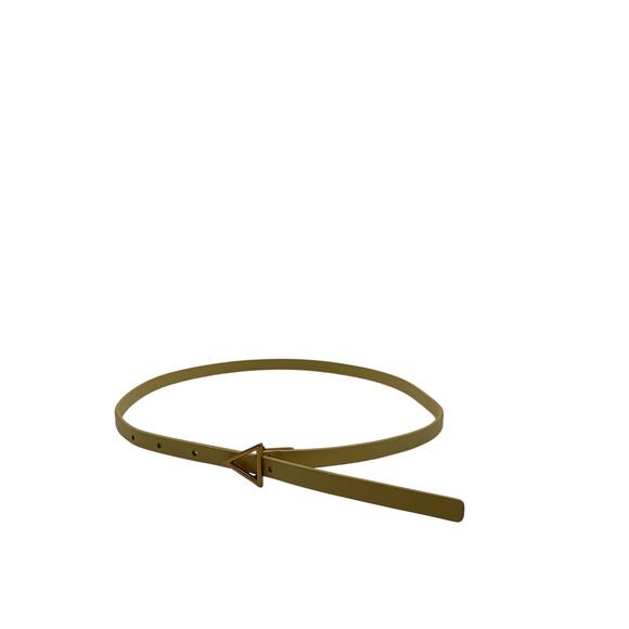 Bottega Veneta Yellow Leather Triangle Belt Size 28 IN - Picture 6 of 6